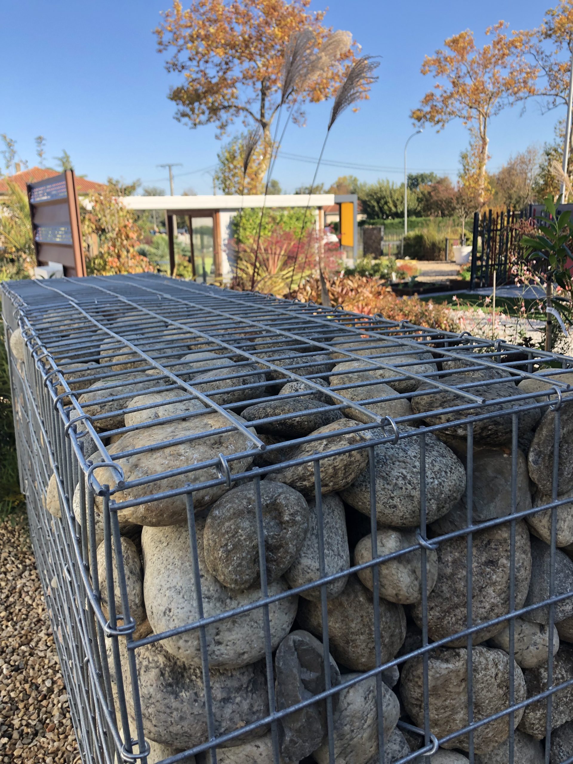 Clôture en gabion Serge Bollard Saix